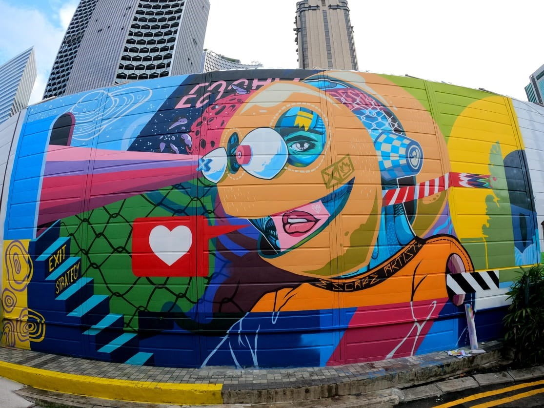 Mural  Under The Same Sun di Kampong Gelam, Singapura. Dok. Singapore Tourism Board