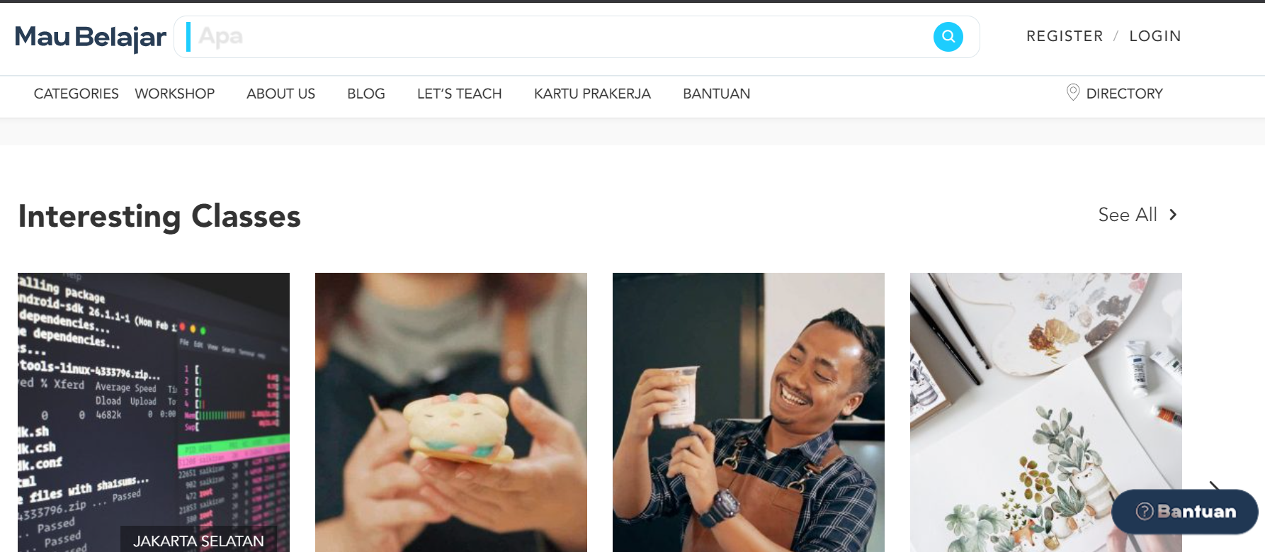 Tampilan situs MauBelajarApa (sumber: maubelajarapa.com)