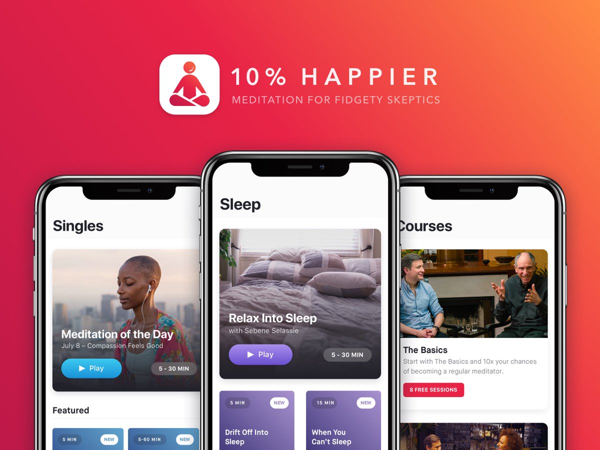 Tampilan aplikasi 10% Percent Happier and Sleep (dok: 10% Percent Happier and Sleep)