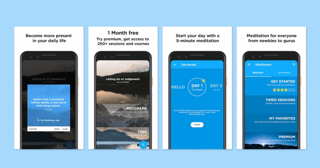 Tampilan aplikasi The Mindfulness (dok: The MindfulnessApp)