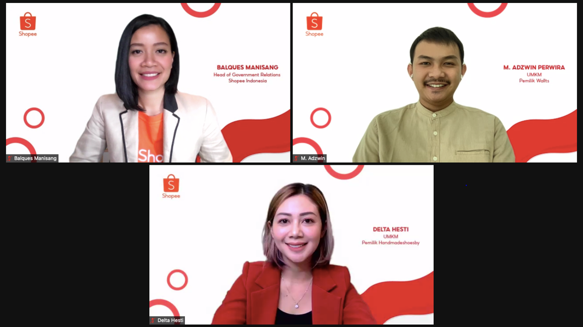 Webinar Kisah Sukses Kibarkan Merah Putih di Pasar Global dengan Program Ekspor Shopee (Dok. Shopee Indonesia)