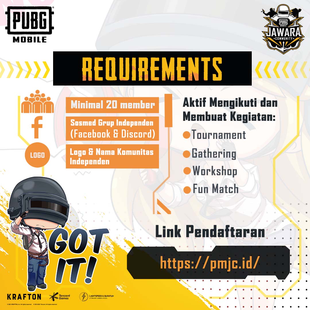 Persyaratan PMJC (dok: PUBG Mobile Indonesia)