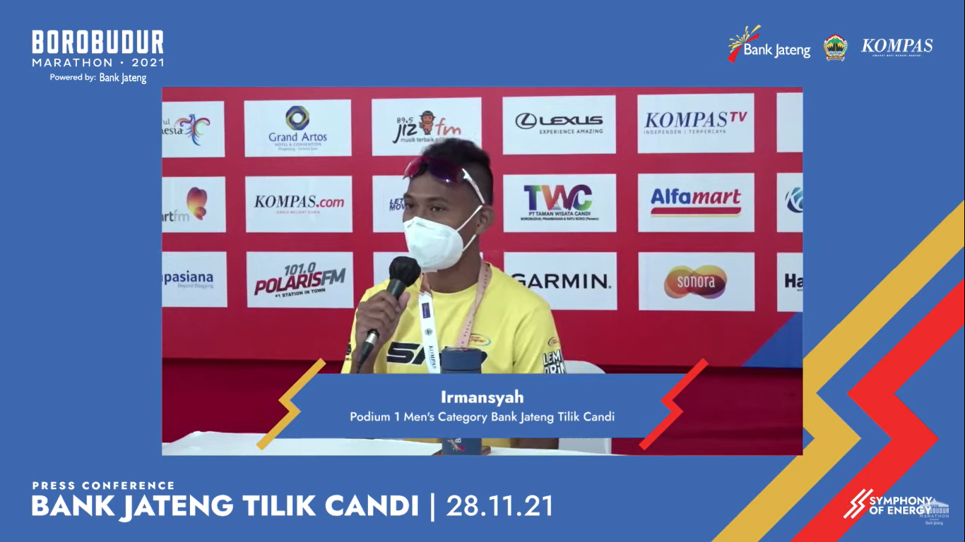 Pemenang Podium I Bank Jateng Tilik Candi Men's Category Irmansyah. (Dok. tangkapan layar YouTube)