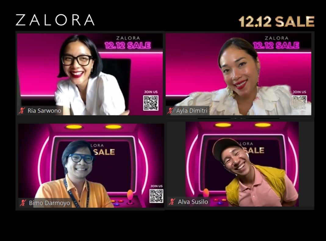Para pembicara di acara konferensi pers virtual Zalora 12.12 Mega Sale, Kamis (2/12/2021)-Dok. Tangkapan Layar
