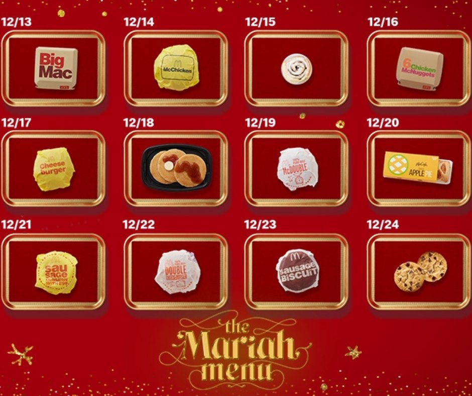 Mariah Menu. (Dok. McDonald's)