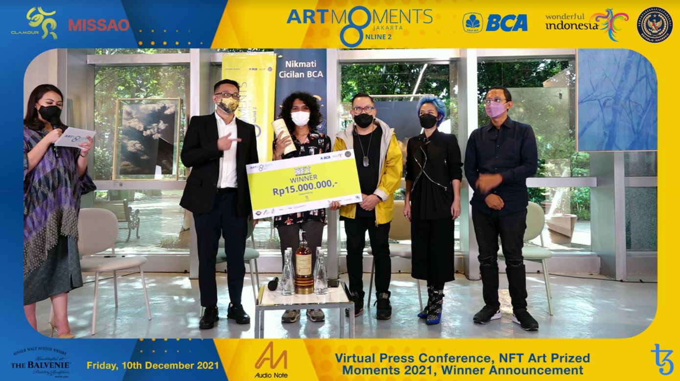 Pemenang dan para pembicara di acara Konferensi Pers Virtual 