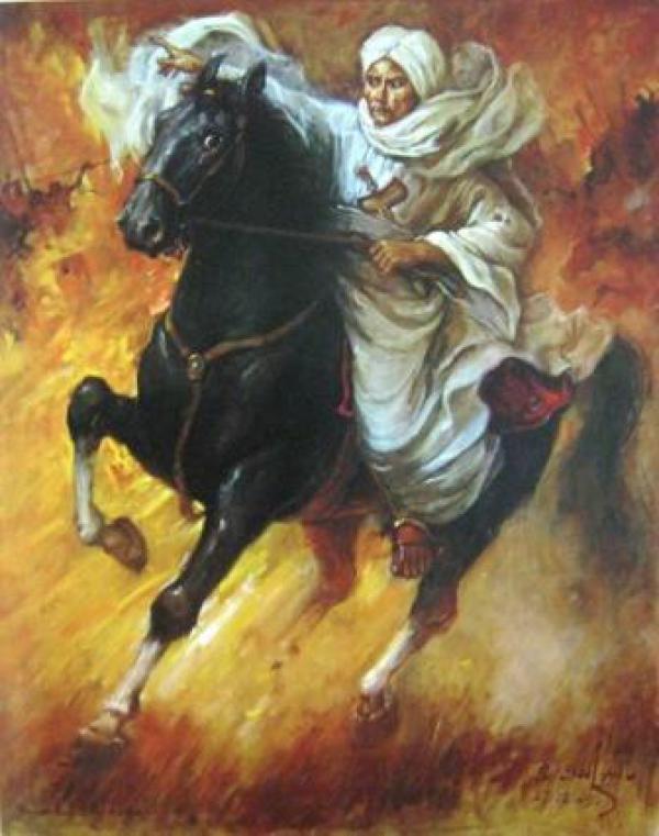 Lukisan Pangeran Diponegoro Memimpin Perang (Sumber gambar: Museum Basoeki Abdullah)
