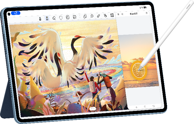 Tampilan Huawei MatePad Pro untuk mode studio. (Sumber gambar: Huawei)