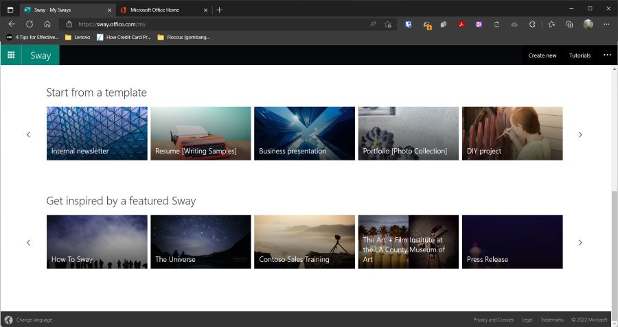 Ilustrasi Microsoft Sway/tangkapan gambar