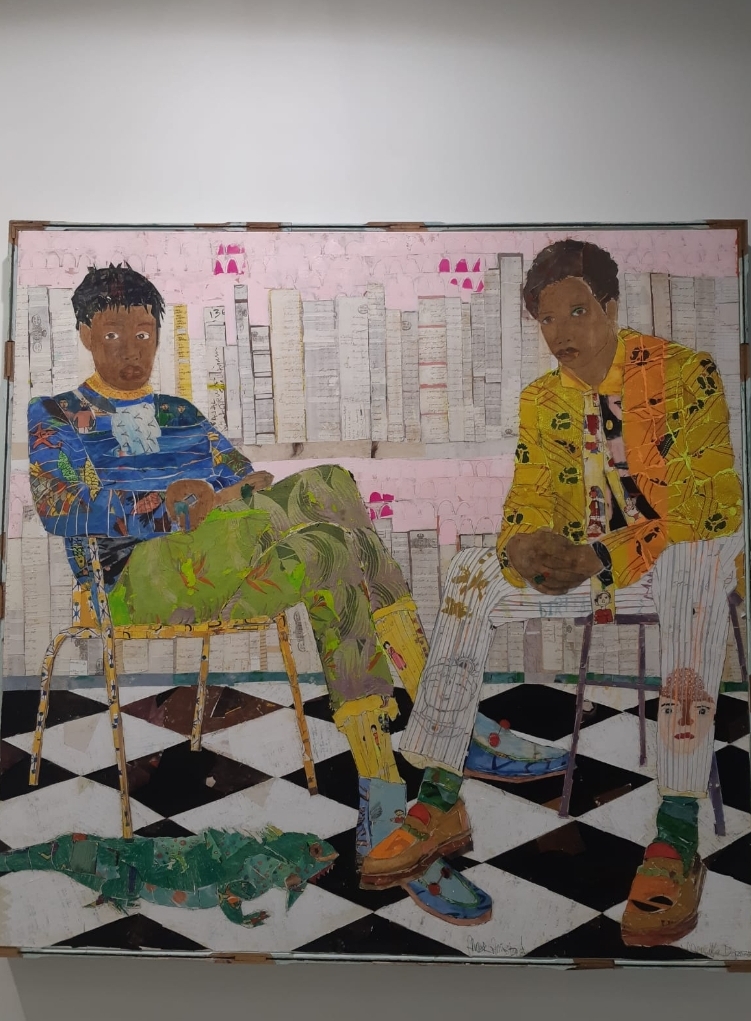 Salah satu lukisan koleksi Tonraka Art Gallery, Smart Alligator karya Mersuka Dopazo (202x204 cm, Mixed Media Canvas, 2022)-Sumber gambar: Hypeabis.id/Luke Andaresta