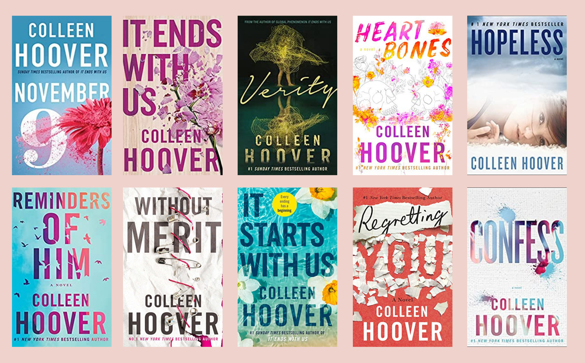 Sejumlah buku kaya Colleen Hoover/Mighty Mama