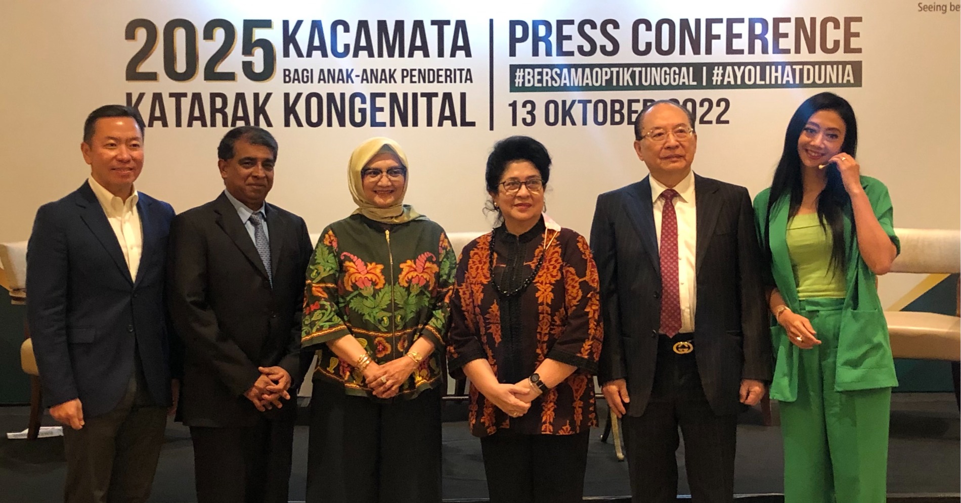Talkshow pembagian 2.025 kacamata gratis untuk anak penderita katarak kongenital (Sumber gambar:  Indah Permata Hati/Hypeabis.id)