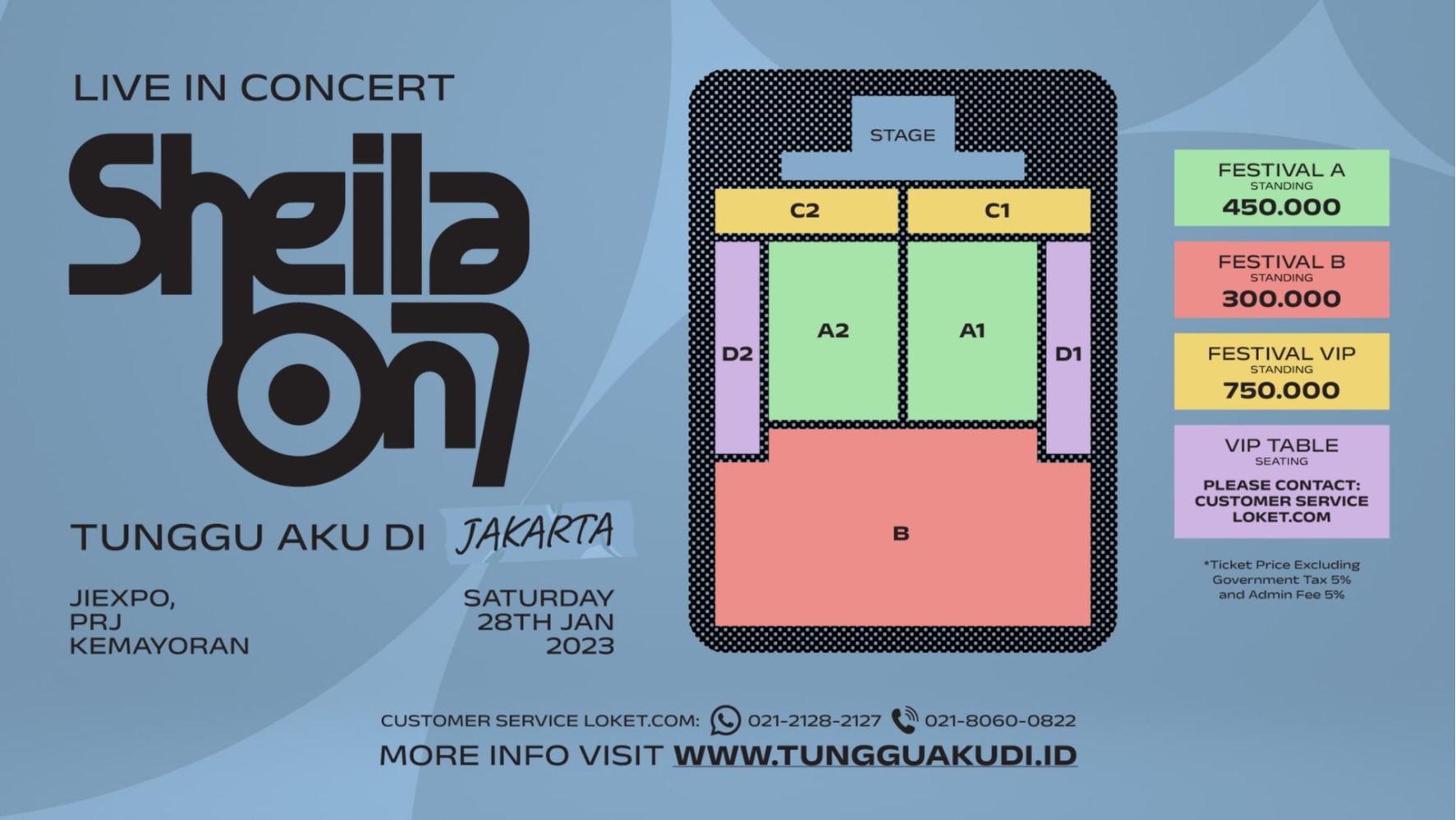 Seat plan Sheila On 7 Tunggu Aku di Jakarta (Sumber gambar: Antara Suara)