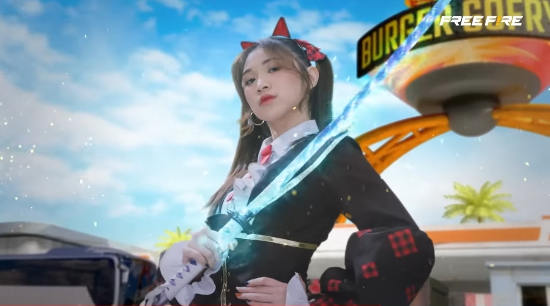 Member JKT48 Shani Memerankan karakter Caroline (Sumber gambar: Tangkapan layar YouTube Garena Free Fire Indonesia)