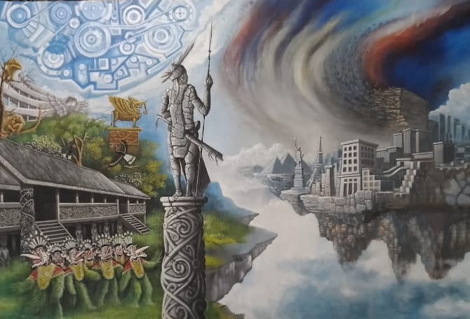 Tetap Tegar di Tengah Masa yang Sukar, 2022 (Sumber foto: Galeri Nasional Indonesia)