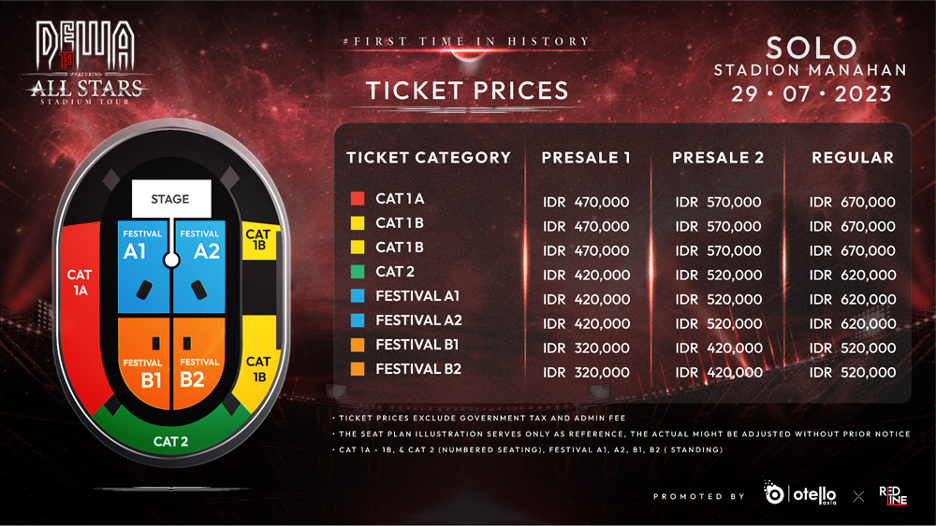 Denah & tarif tiket (Sumber gambar: rilis)