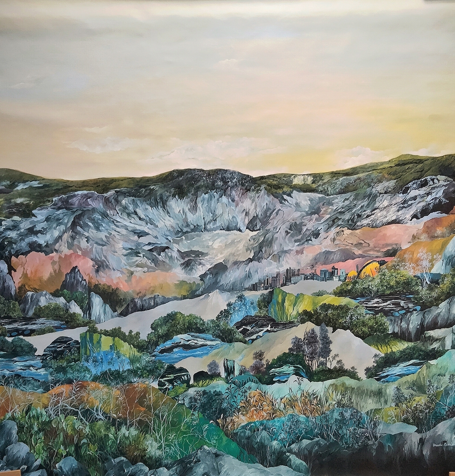 Abandoned (2021), Prabu Perdana, Acrylic on Canvas, 100x150 cm. (Sumber gambar: Artsphere Gallery)
