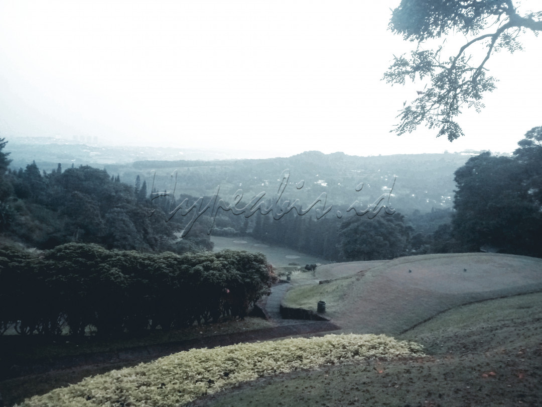 pemandangan indah di kota bogor di saat pagi hari yang dimana alam indonesia menunjukan pesona keindahannya.