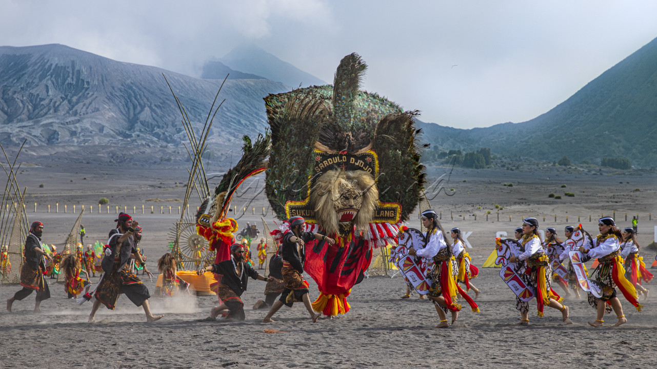 Kesenian Reog pasti kita akan teringat kota Ponorogo, Namun kesenian yang satu ini juga popular di daerah lain seperti di kota Malang, Reog Sardulo Djojo didirikan th 1967. Turut memeriahkan Festival Budaya Eksotika Bromo 2022.<br />
