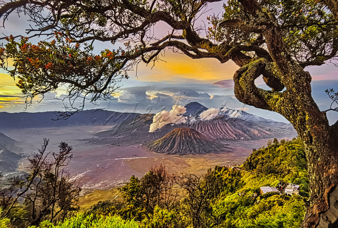 Pesona keindahan 3 gunung di Jawa Timur ini benar-benar mempesona. Pemandangan Gunung Bromo, Gunung Batok dan Gunung Semeru di kejauhan memberikan pemandangan yang spektakuler.